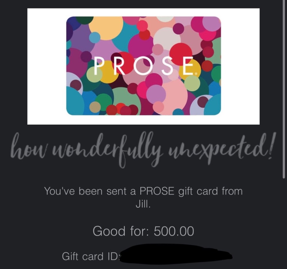 Electronic Giftcard for prose nails