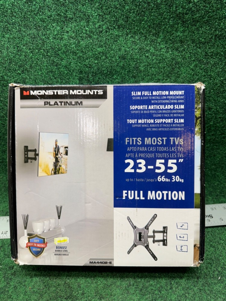 Monster Mounts Platinum MA4402-E Slim Full Motion Mount 23"-55"