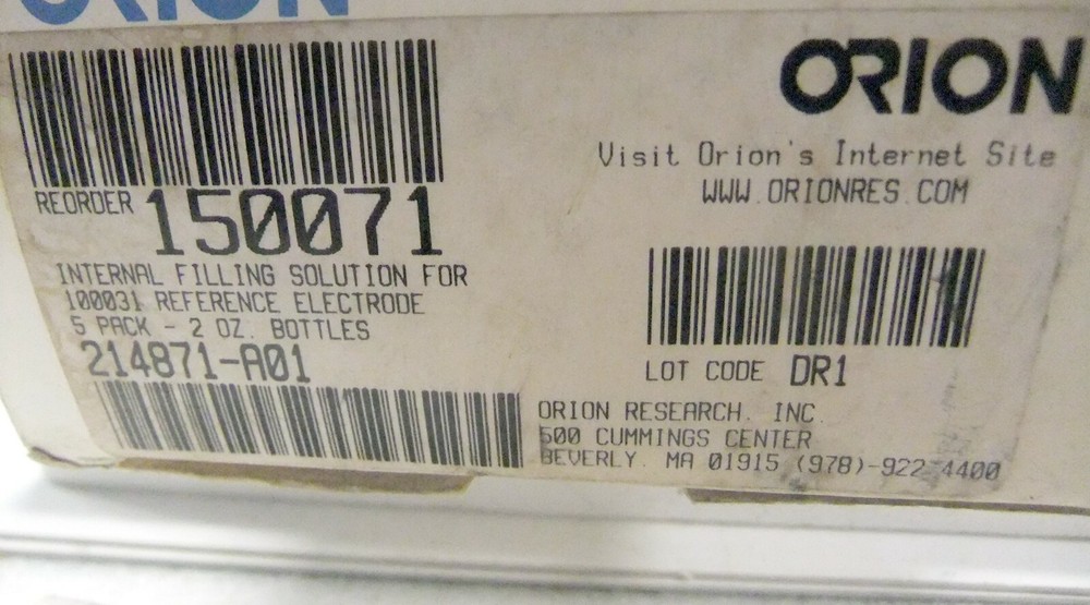 5 Pack Orion Electrode Filling Solution 10071
