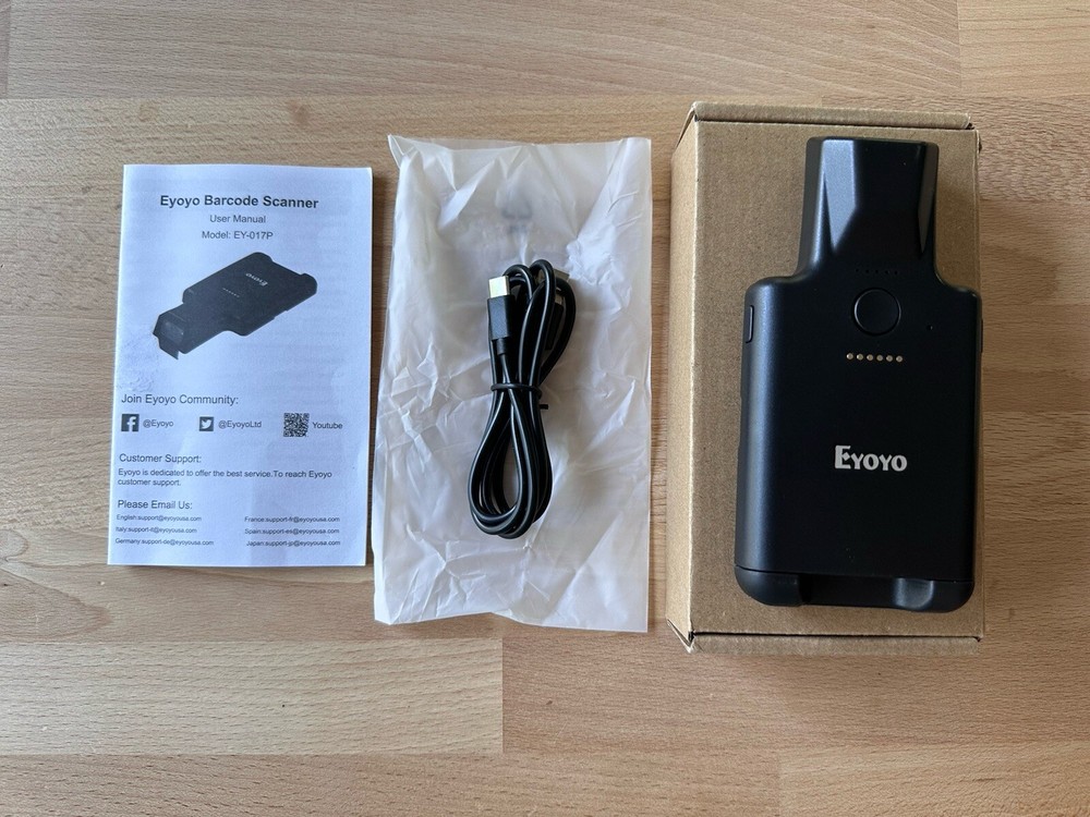 Eyoyo 1D 2D Phone Back Clip Cover Barcode Scanner Bluetooth Bar Code Reader