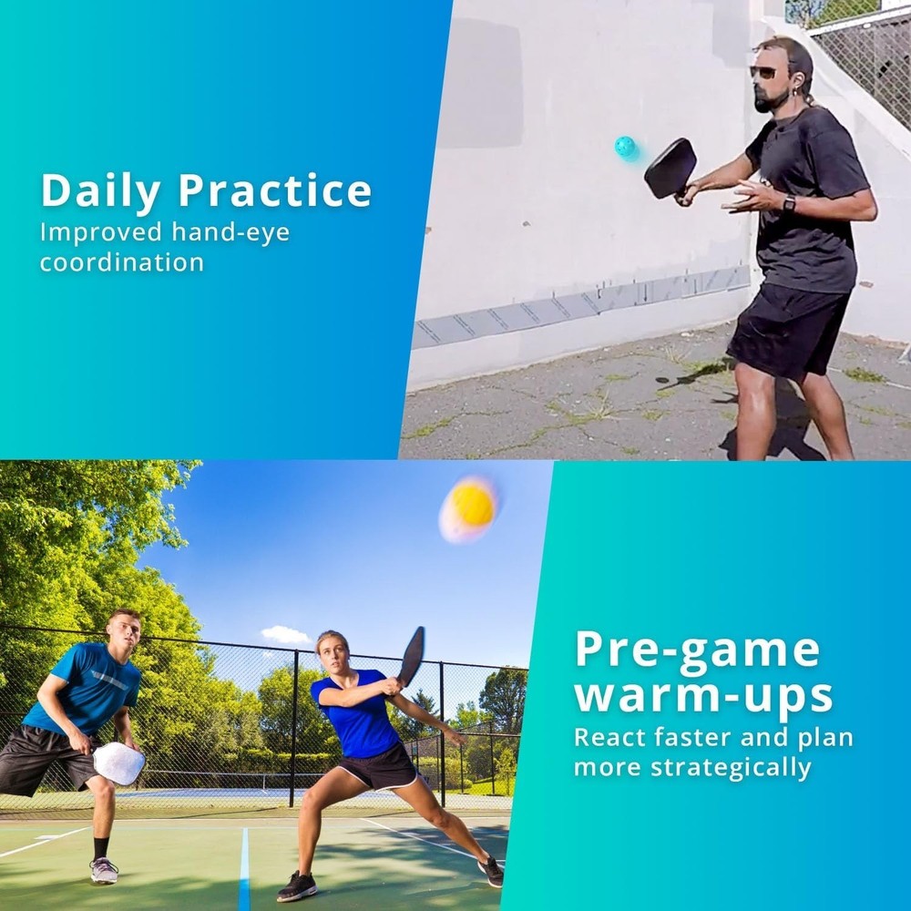 Durable React Mini Pickleballs - 5 Pack for Skill Enhancement & Quiet Play