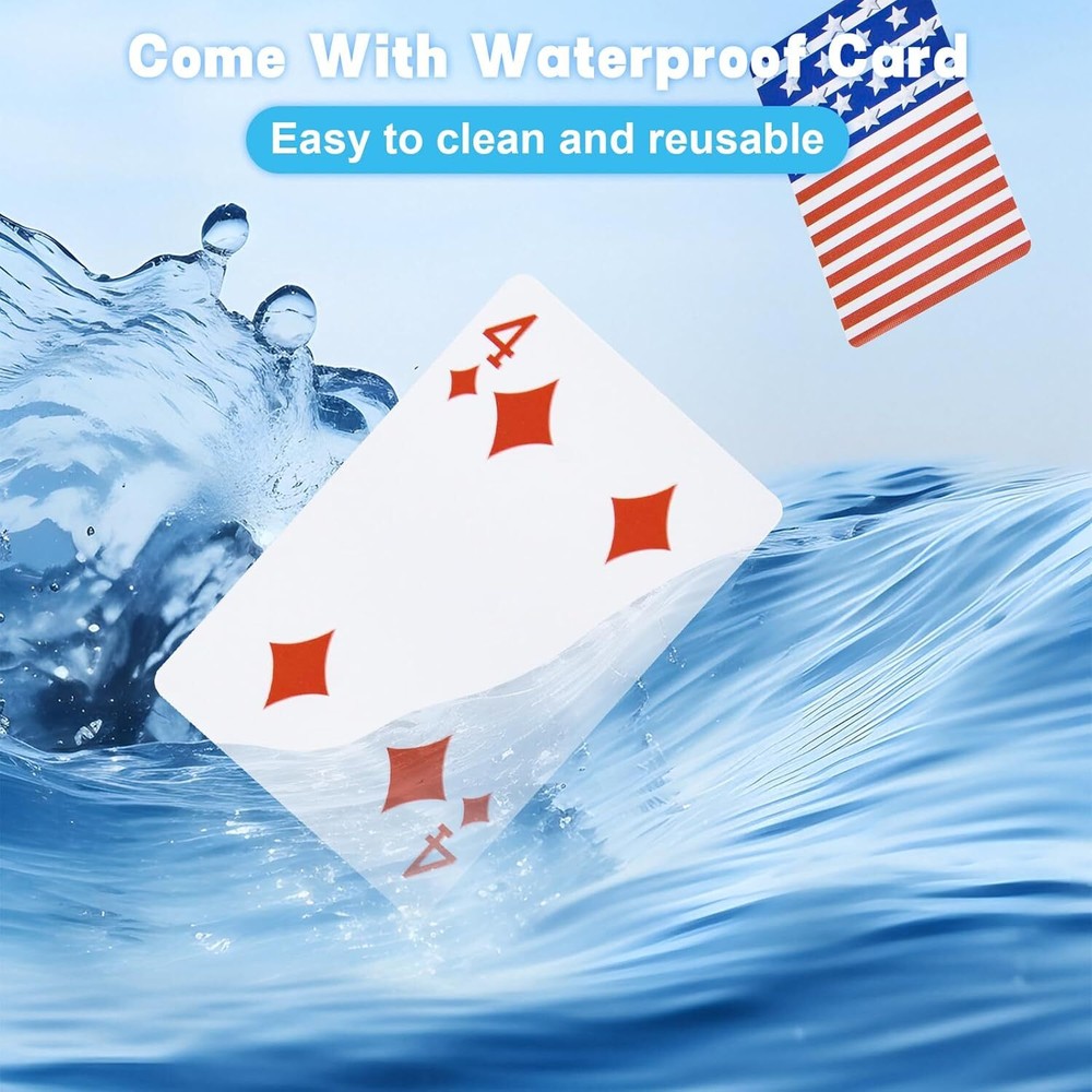 41 in Inflatable Game Table for Pool with Waterproof Playing Cards, Floating Poo