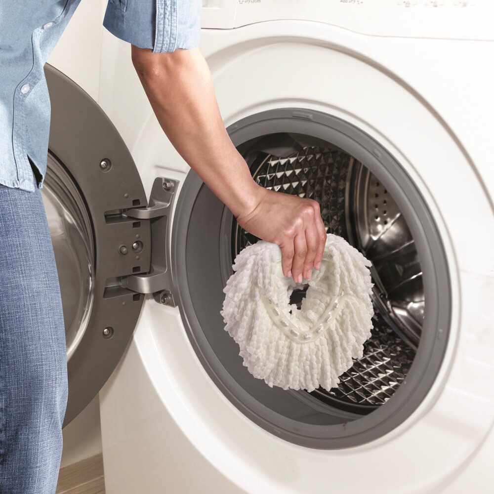 EasyWring™ Spin Mop & Bucket System + 3 Extra Mop Head Replacements