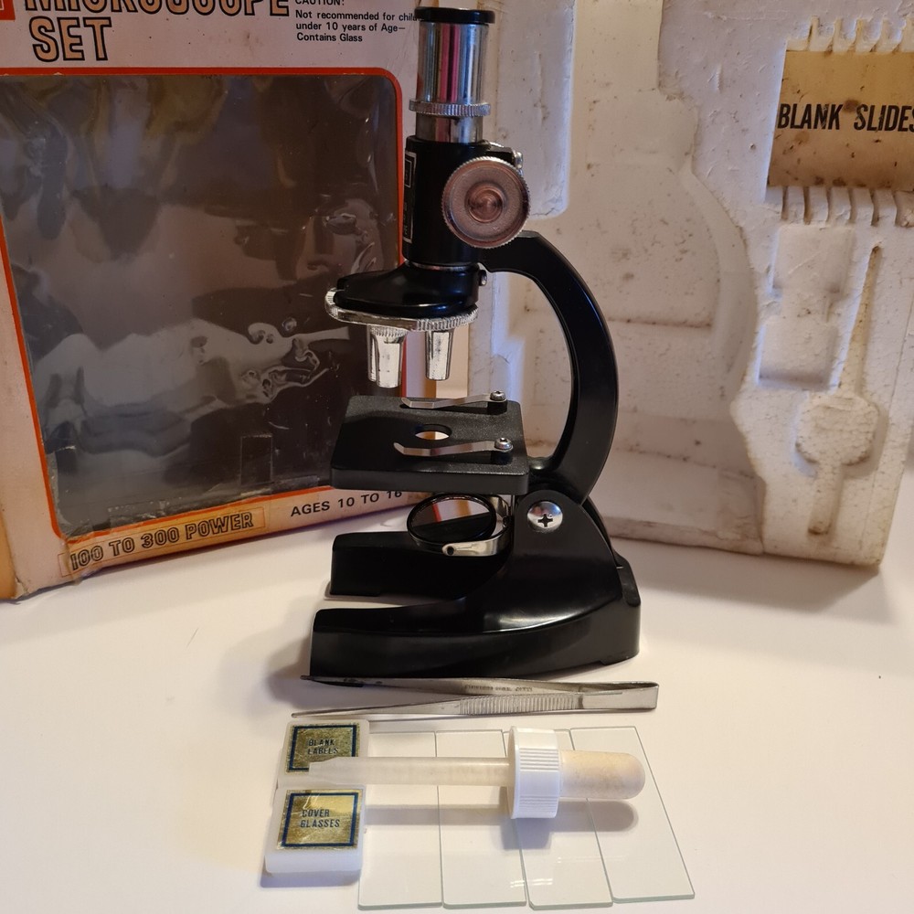 Sears Vintage Microscope Set 100 To 300 Power