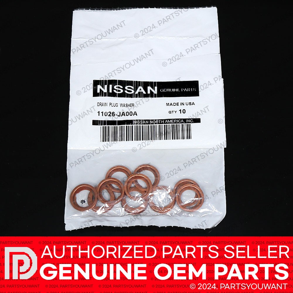 GENUINE Nissan OEM Oil Drain Plug Crush Washer 11026-JA00A 11026-01M02 Set of 10