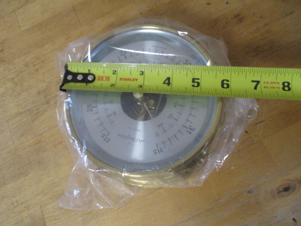Maximum Proteus PRB Analog Barometer Brass Case