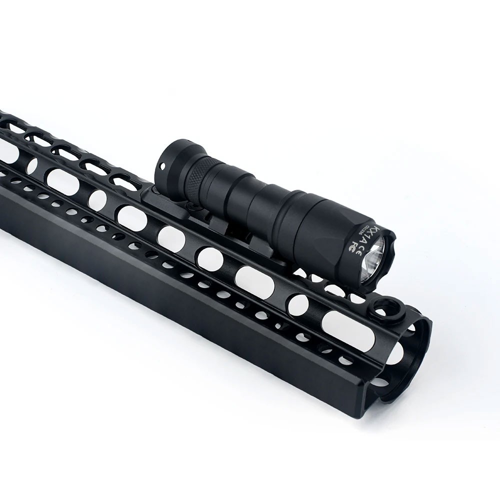 Tactical Mini M300B Picatinny Flashlight with Pressure Switch & Mlok Light Mount