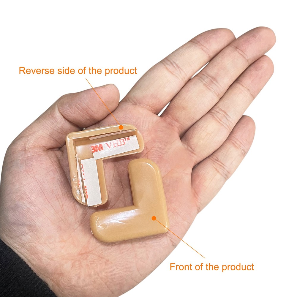 Corner Protectors 16Pcs Table Corner Protectors(L-shaped, Brown)