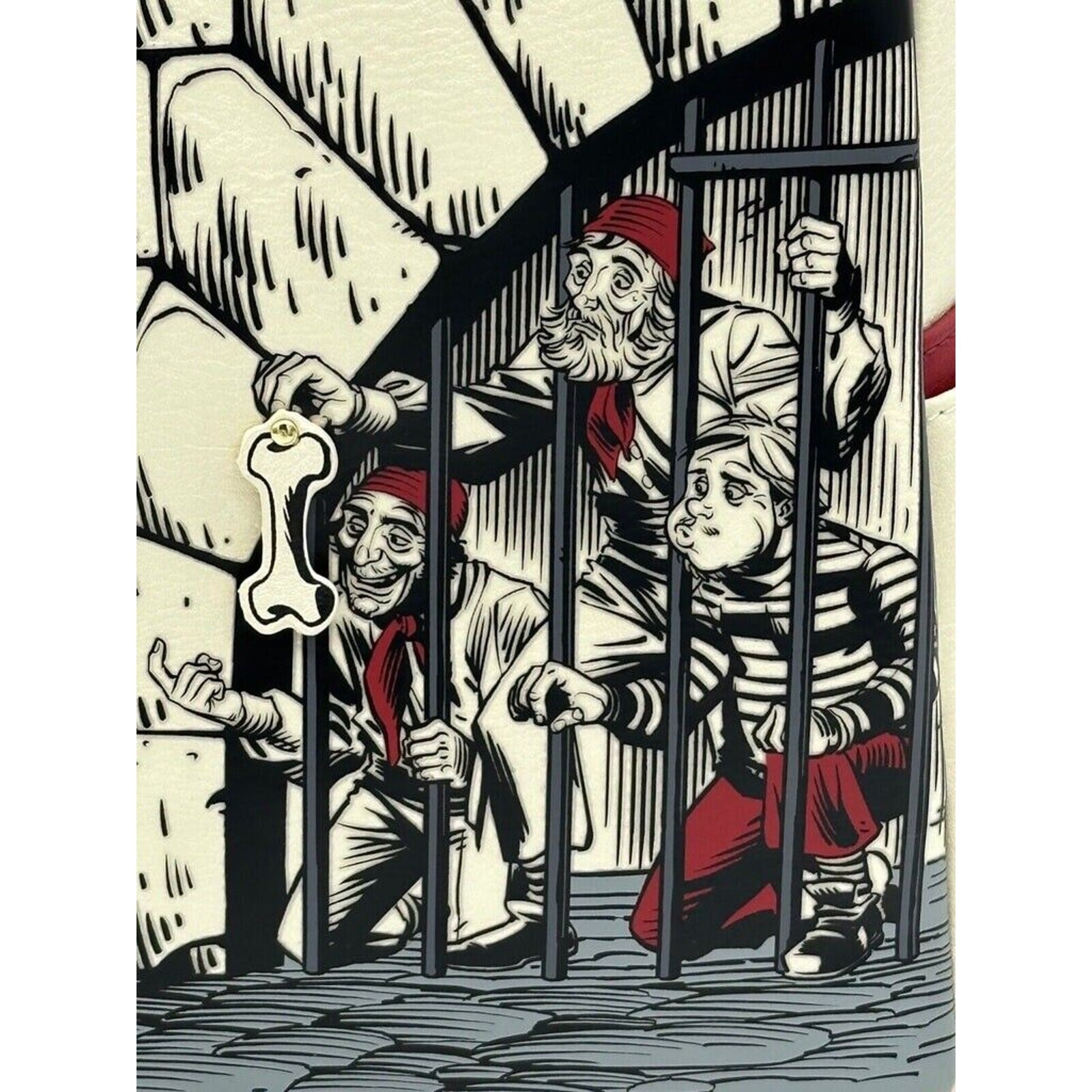 RARE Disney Park Pirates of the Caribbean Loungefly Mini Backpack Jail Scene NEW