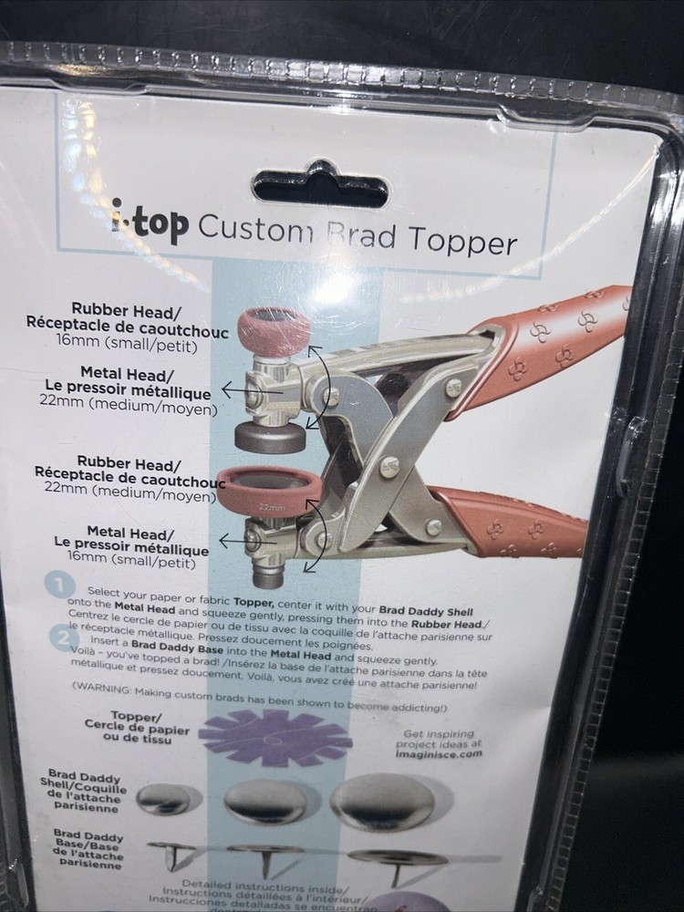 IMAGINISCE I-TOP Custom Brad Topper/Maker With Instructions New