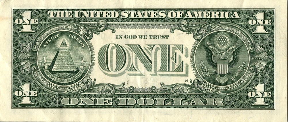 Four Pair Fancy Serial Number One Dollar Bill