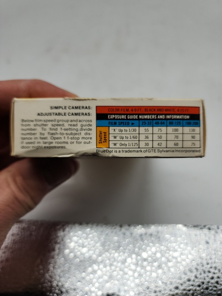 Vintage Sylvania Blue Dot Flash Cubes 3 Pack