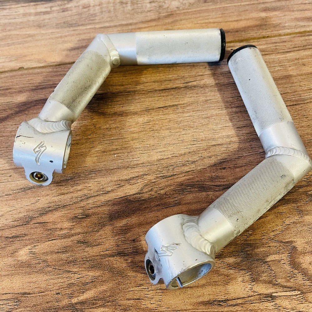 Vintage Specialized Dirt Rodz Bar Ends Welded L Bend Long Silver