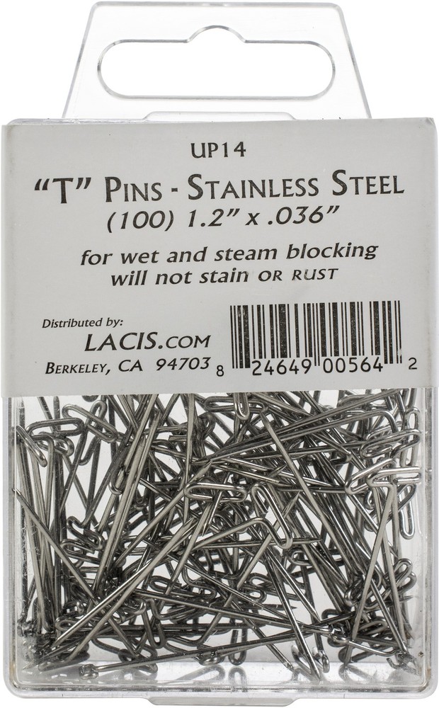 Lacis UP14 T-Pins 1.2" 100/Pkg- (2Pk)