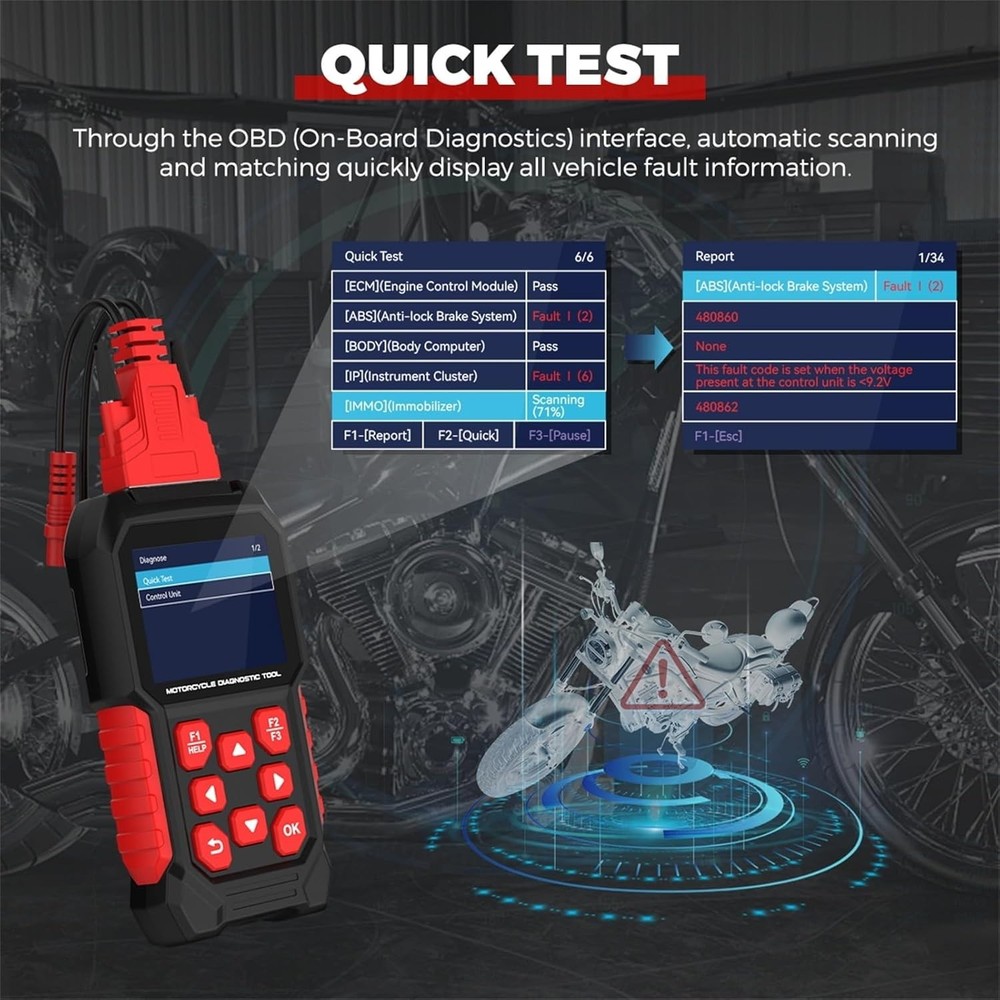 FXTUL M4-Ducati Motorcycle Diagnostic Tool Multi-System Code Reader & Scan Tool