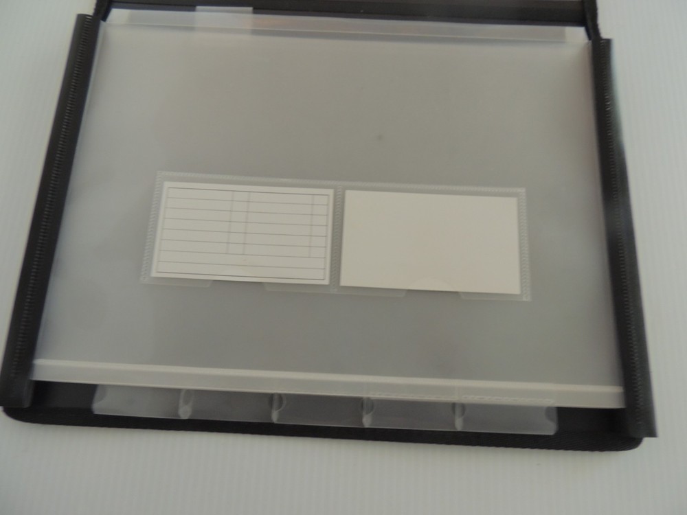 OXFORD HARD COVER ORANIZER CONFRENCE FOLDER LINED PAPER CLEAR STORAGE