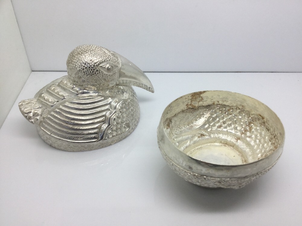 STERLING SILVER BIRD BOX 3" x 3 1/2"