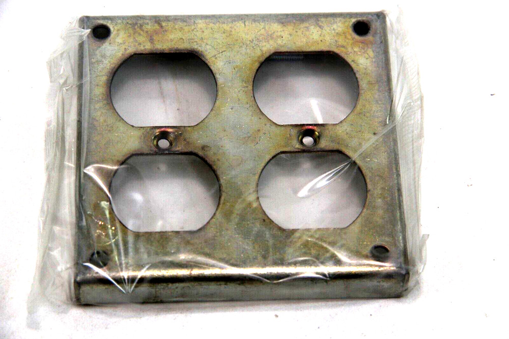 Bowers 452 Square 4" Surface Covers Two Duplex Receptacle 1/2" Raised