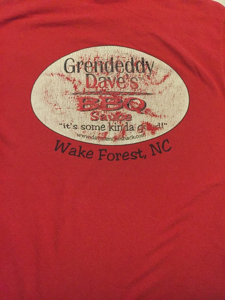 Grendeddy Dave’s BBQ sauce Red Tshirt Sz M