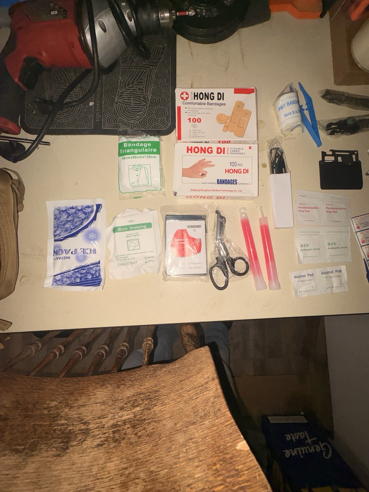 Tactical Trauma Kit Military First Aid Bag for Emergency Survival ( Over 200 Pcs