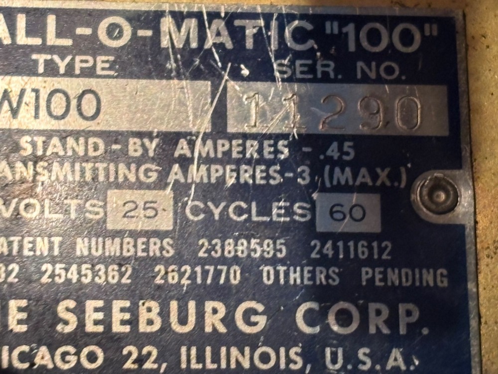Seeburg wallbox 3w100 working tested