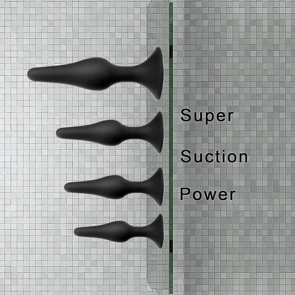 Silicone Anal Plug Set with Strong Suction – Explore Together Safely