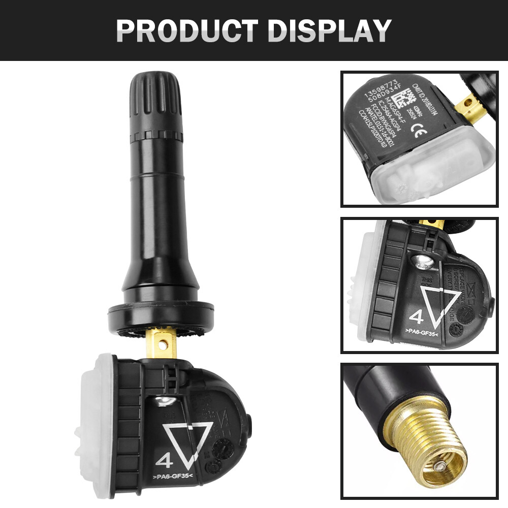 Set of 4 Tire Pressure Sensors TPMS 433MHz 13598773 For Buick Chevy Cadillac GMC