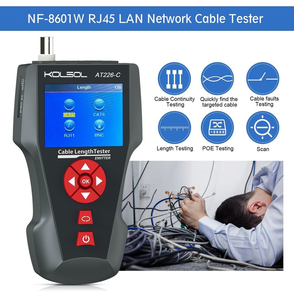 Network Cable Tester Multi-Functional LAN Ethernet RJ45 UTP Diagnose Tone Tracer