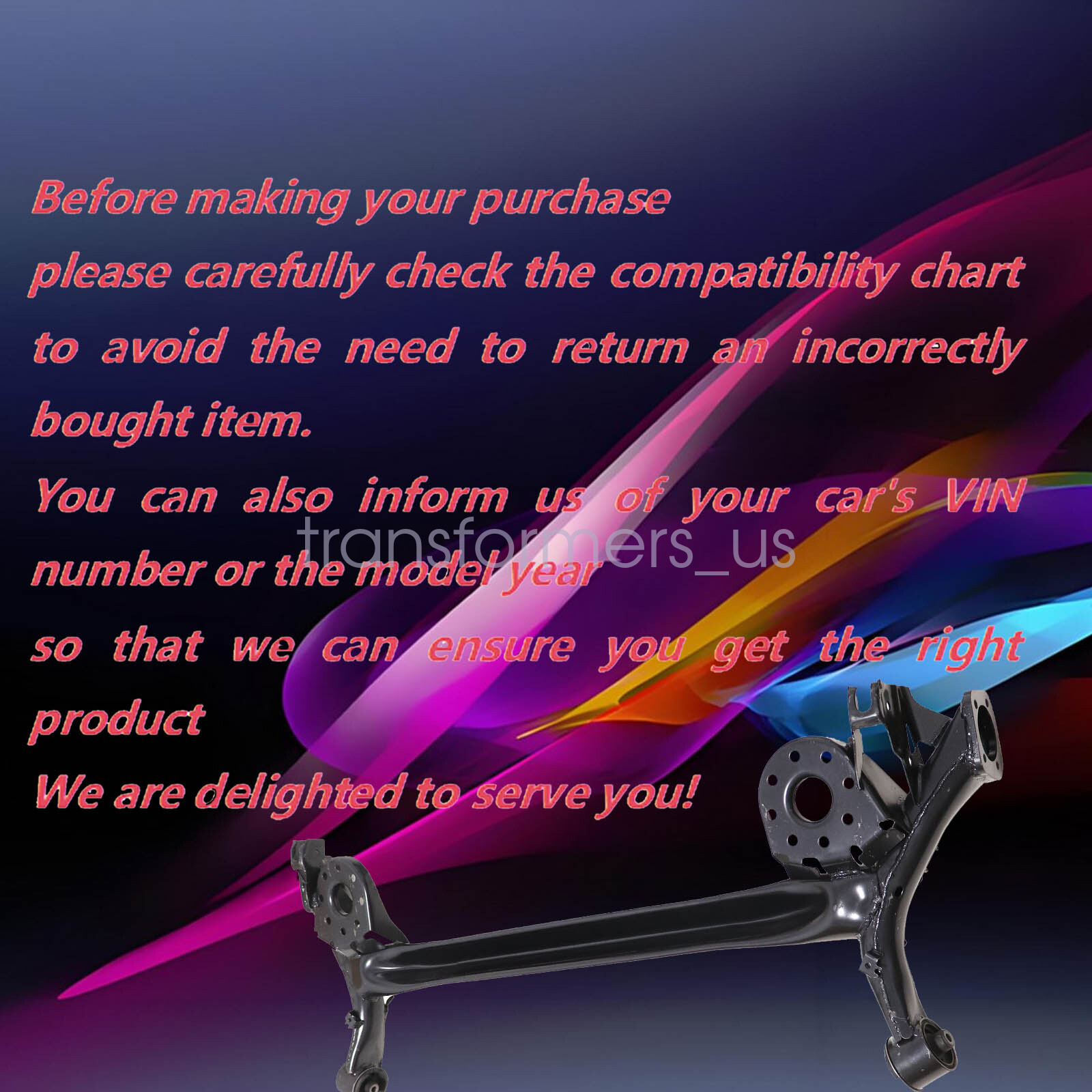 For Toyota PriusC 12-18 Yaris 05-16 Scion XD07-14 Rear crossmember Subframe Axle