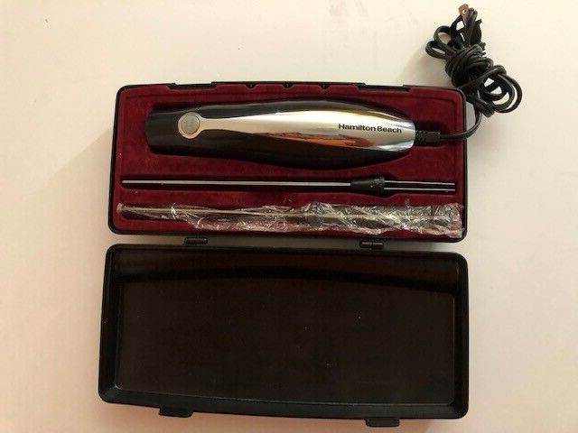 Hamilton Beach Electric Knife with Case - Black/Silver, with serving fork