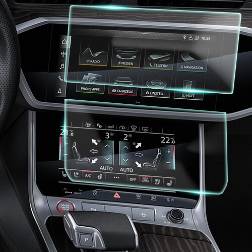 Crystal Clear Screen Protector for 2020 Audi A6 Vehicle Navigation
