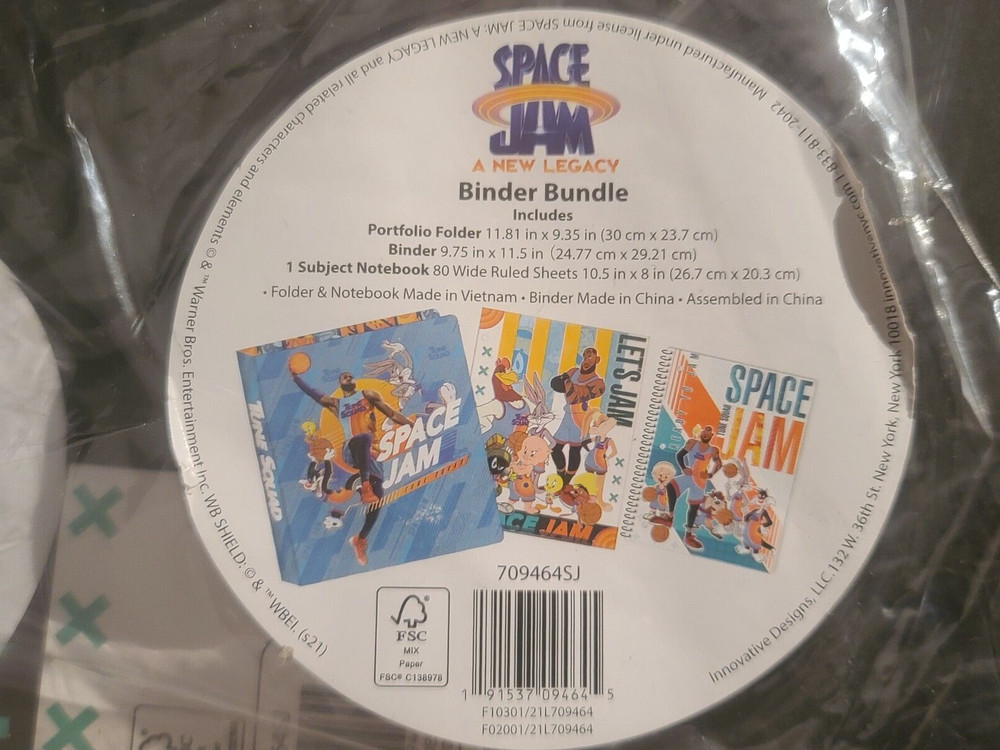 NEW Space Jam A New Legacy- Binder Bundle Binder & Folder ONLY