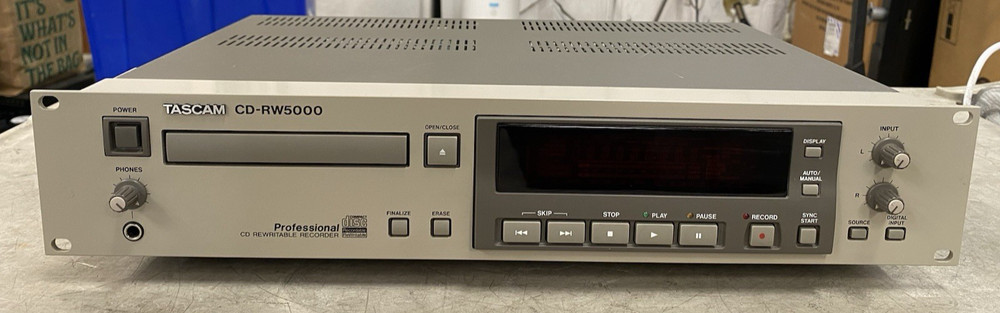 Tascam CD-RW5000 Rack-Mounted CD Rewritable Recorder Player - WORKING *READ*
