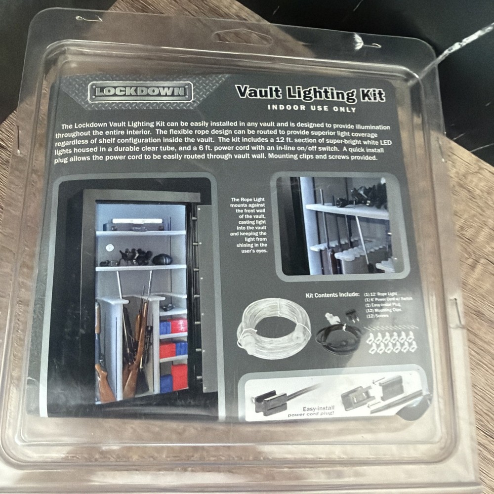 LOCKDOWN VAULT 110 BOLT AC 12FT LED ROPE LIGHTING KIT