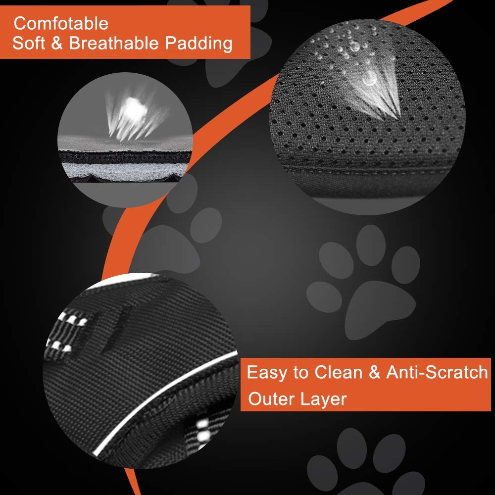 PHOEPET No Pull Dog Harness Medium Reflective Front Clip Vest with Handle, Ad...