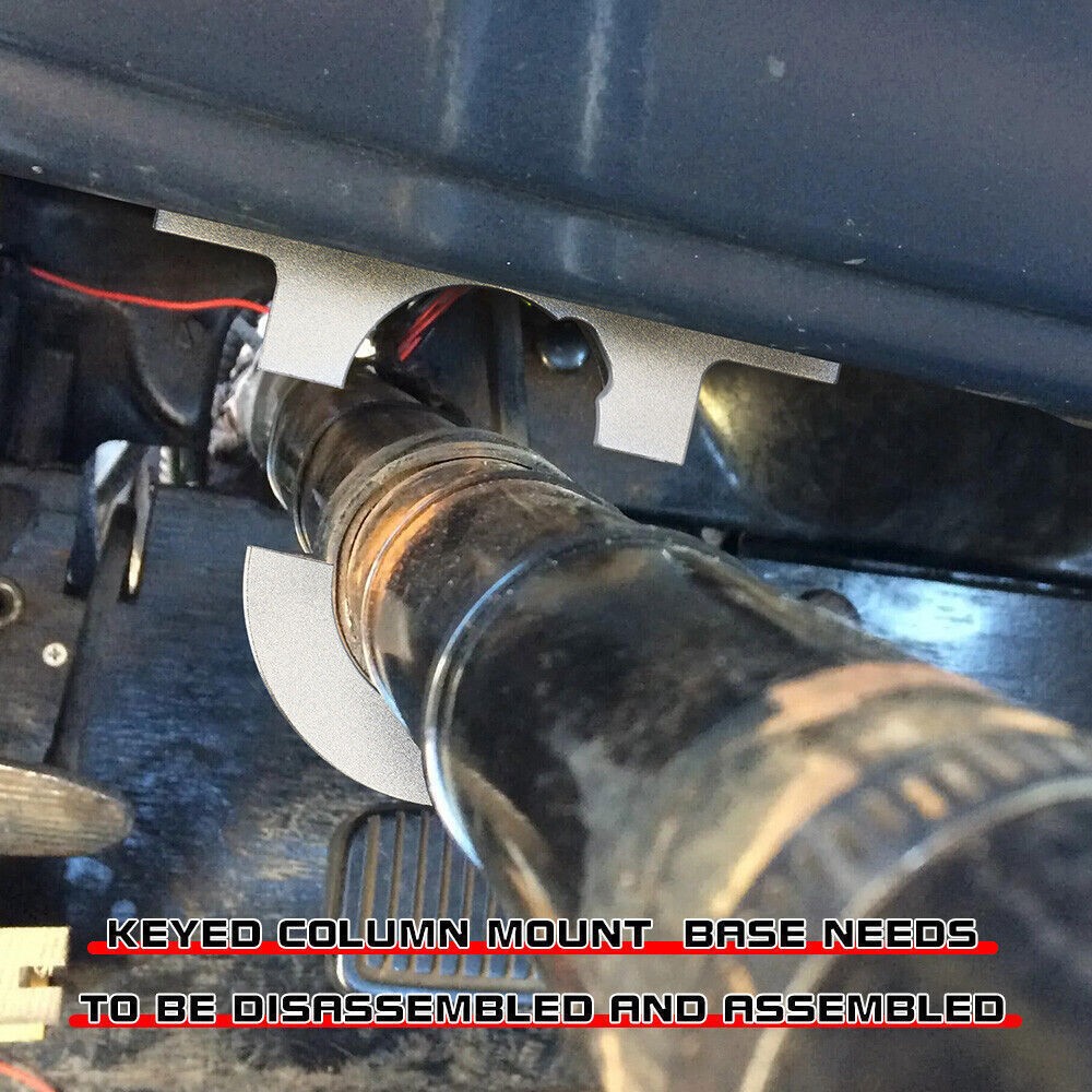 Billet Universal Steering Column Keyed No Drop Mount - 2" Column