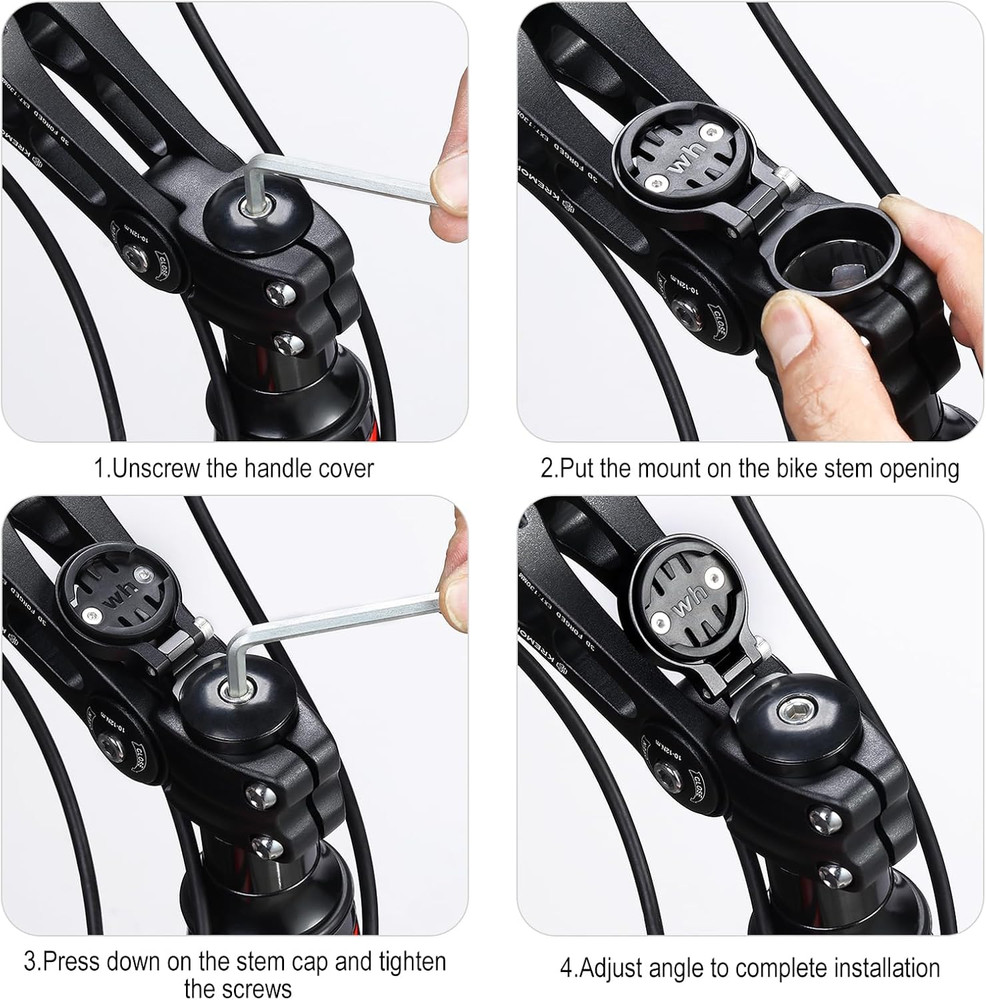 Bike Stem Mount Adjustable Bicycle Computer Mount for Wahoo Elemnt Bolt and Mini
