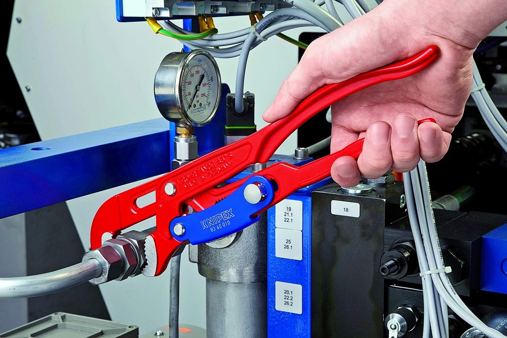 KNIPEX Tools Swedish Pattern Pipe Wrench S-Shape Fast Adjust 8360010