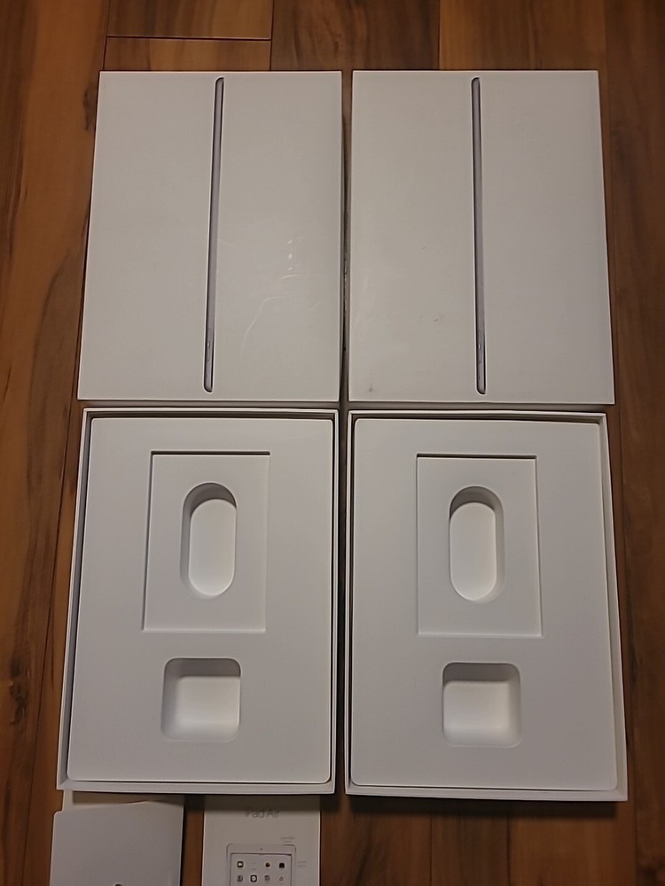 (2) iPad Air 2 Wi-fi Cellular Apple boxes (Empty Boxes) for 128 GB Space GRAY