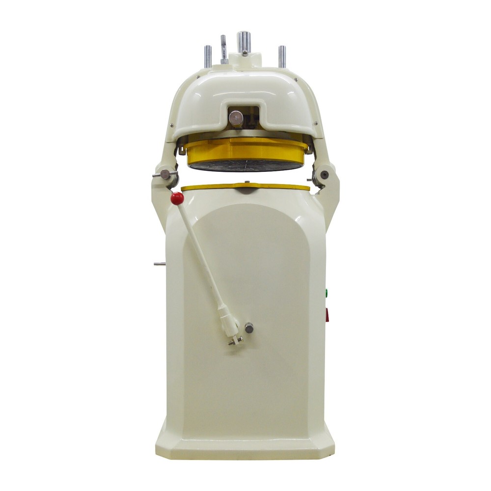 220V Semi-automatic Dough Cutting & Rounding Machine 16 Blocks Rolling Disc *3