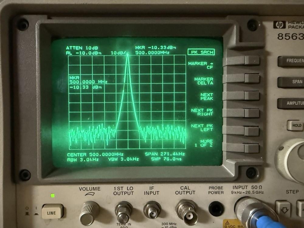 HP / Agilent 8563E 26.5GHz RF Spectrum Analyzer Tested