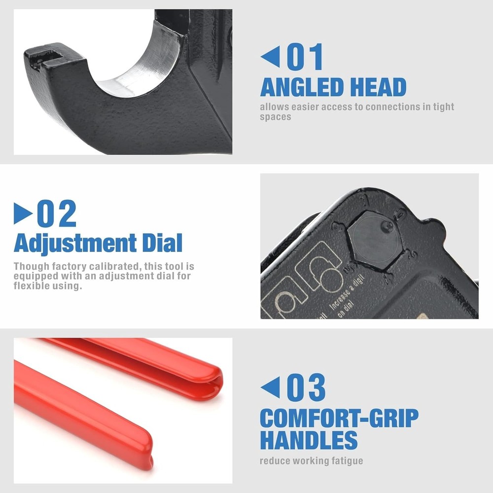 Pro-Grade iCrimp PEX Crimping Tool - 1/2'' & 3/4'' for Precision & Reliability