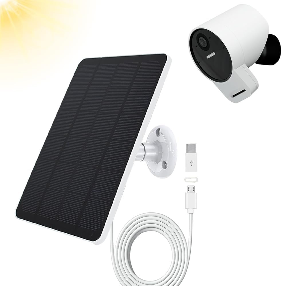 Solar Panel Compatible with Simplisafe Outdoor Camera Series 2 Wireless, 4W 5V S