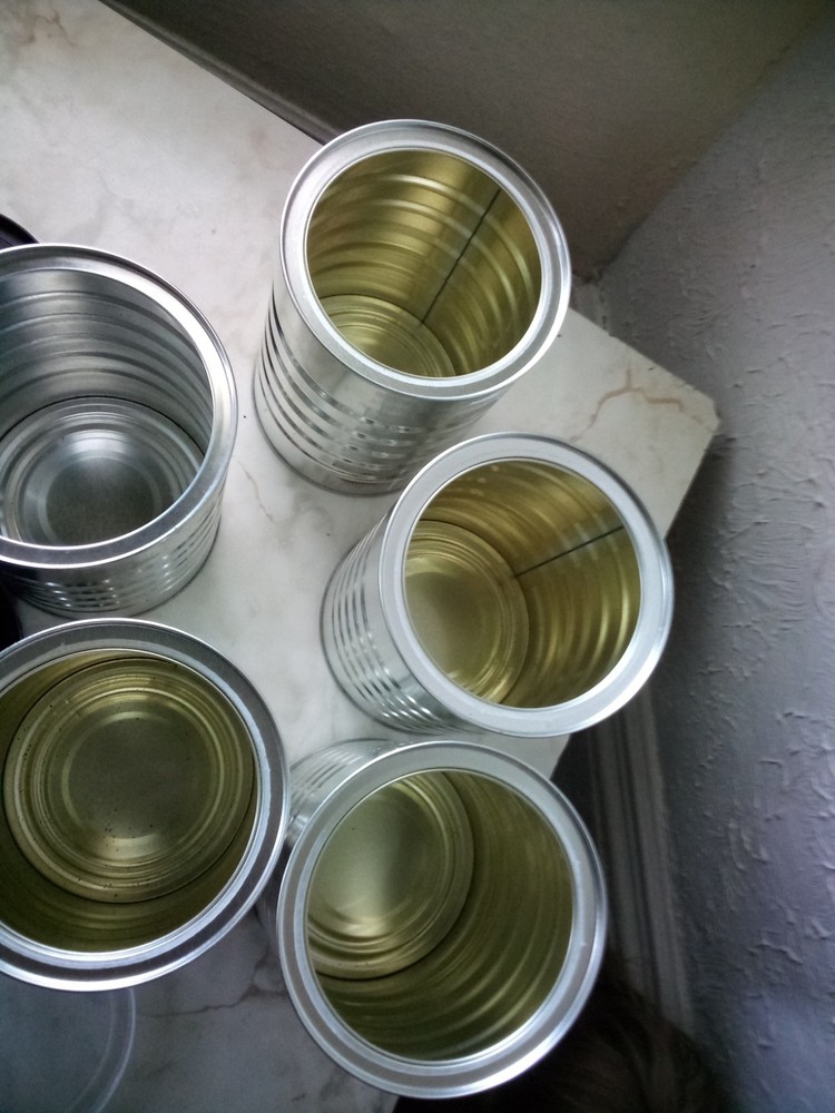 5 Empty Coffee Cans 12 oz Size For Storage Crafts