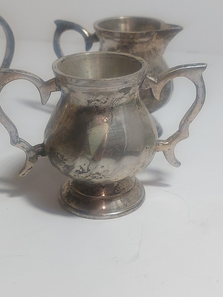 Vintage Silver Plate Miniature Tea Set