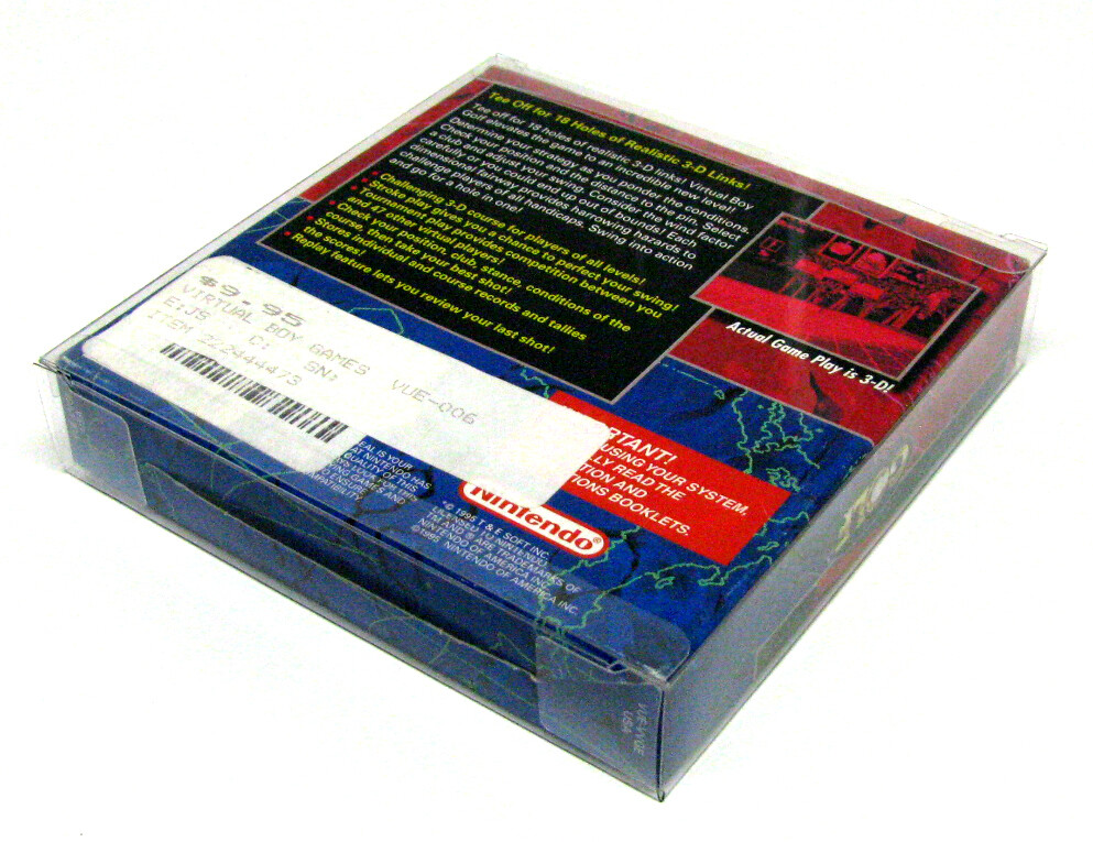 25x NINTENDO VIRTUAL BOY CIB GAME BOX - PROTECTIVE BOX PROTECTOR SLEEVE CASE