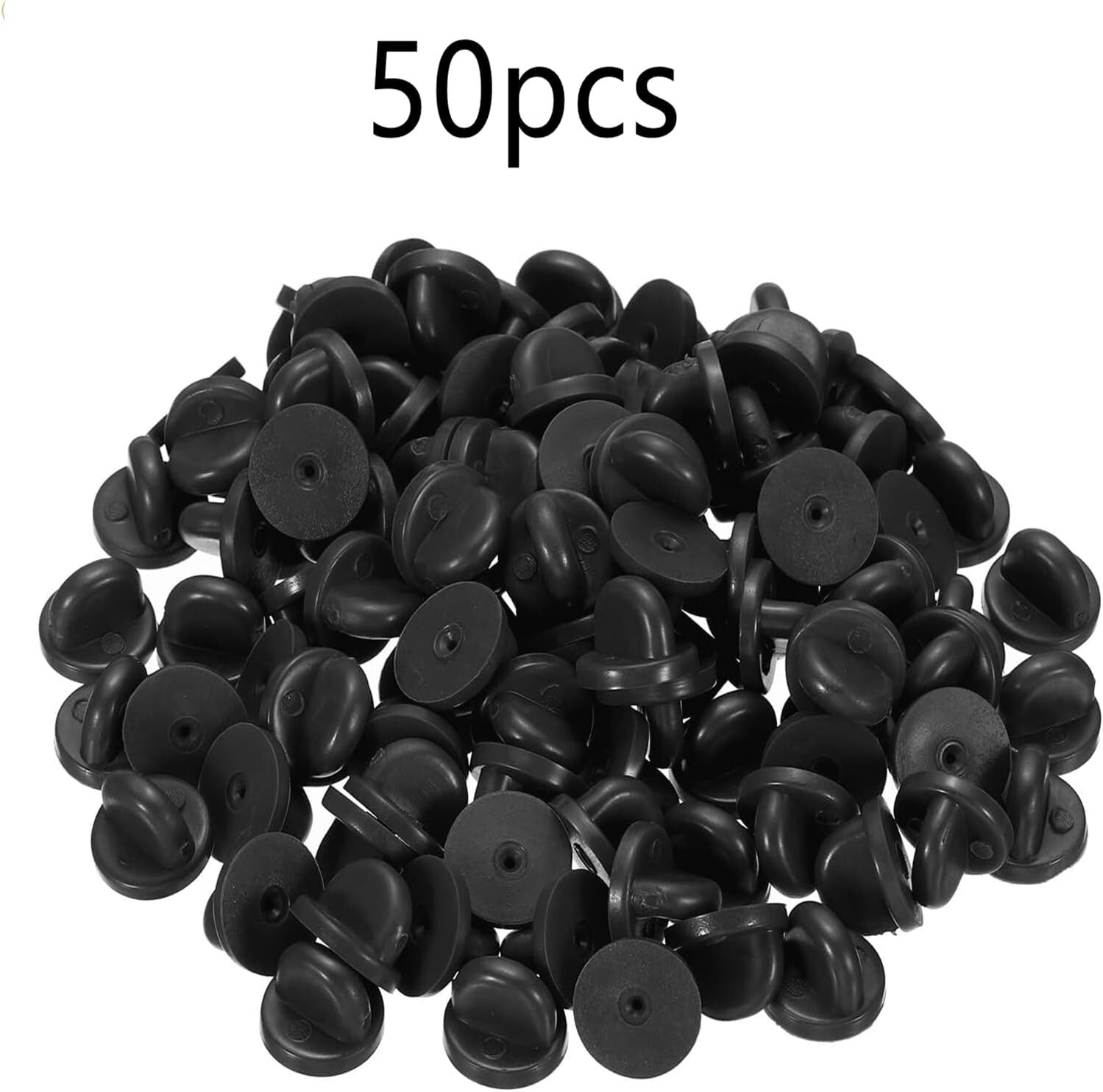 Rubber Pin Backs 50pcs Lapel Pin Backs Pin Safety Backs For Brooch Black
