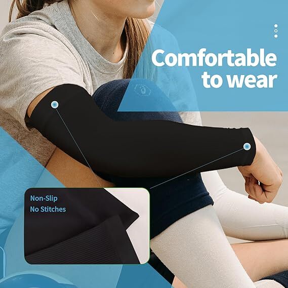 5 Pairs Cooling Arm Sleeves Cover UV Sun Protection Sports Outdoor For Men Women