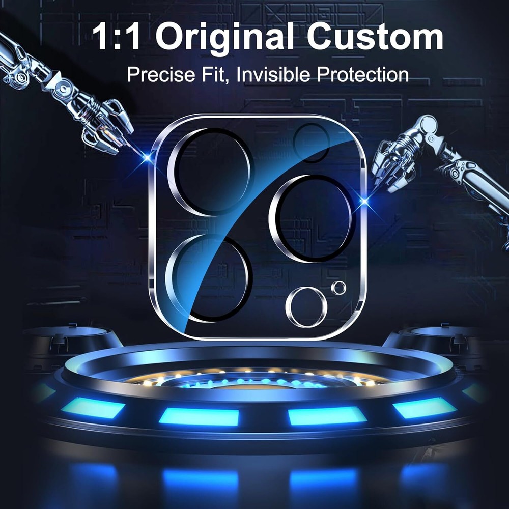 4 Pcs Tempered Glass Camera Lens Protector for iPhone 16 Pro Max/16 Plus/16 Pro