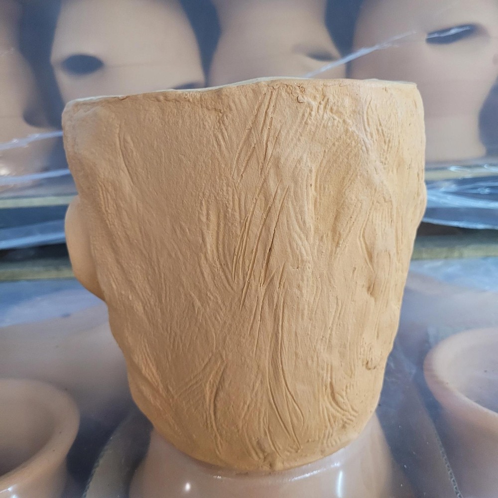 Terra Cotta Face Pot Planter